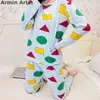 Armin Arlat Cute Pijama Mulheres Impressão de Algodão Dos Desenhos Animados Pijamas Crayon Shin-Chan Sleepwear Set Lingerie Casual Pijama Night Suit 210320