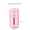 Eloole Cup Mini Luchtbevochtiger USB LED Licht Aroma Etherische Olie Diffuser Purifier Freshener Home Auto Mist Maker Fogger 210724