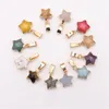 Gold Plating Edged Crystal Five Point Star Charm Rose Quartz Healing Druzy Stones Pendant DIY Jewelry Making