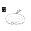Mode Edelstahl endlose Liebe Infinity Chain Armbänder auf Hand Verstellbare Armbänder für Frauen Party Schmuck Nummer 8