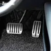 Edelstahl Fuß für Modell X S Gaspedal Gas Kraftstoff Bremse Rest Pedal Pads Matten Zubehör Auto Styling