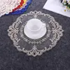 Round Lace Placemat Vintage Floral Heat Insulation Mats Embroidery Dust Proof Doily Dining Table Decoration Kitchen Tool BH5690 TYJ