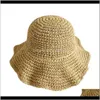 Bonnet/tête de mort casquettes chapeaux, écharpes gants mode Aessories livraison directe 2021 Corée chapeaux de plage pour femmes pliable St été sortie crème solaire