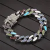 Lyxiga designkedjor Miami Cuban Bling Iced Out Crystal Diamond Mäns Armband med länkkedja Armband för män Hip Hop Smycken