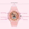 Watches For Women SMAEL Waterproof Back Light LED Clock Alarm Stopwatch Ladies Wristwatches Gift 8037 Luxury 210616