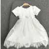 Baby Girl Christening Dress for borns Children Birthday Outfit Infant White Dresses with Hat Girls Baptism Vestidos 210615