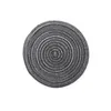 Mats & Pads Round Cotton Linen Woven Placemat Western Food Pad Kitchen Non-slip Heat Resistant Table Mat For Dining (Black,)