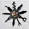 Autowerkstatt-Wandschild, dekorative moderne Wanduhr, Automechaniker-Service-Werkstatt, Vinyl-Schallplattenuhr, Garage, Reparaturmann, Geschenk 2113483