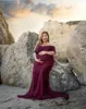 Puntelli per fotografia senza maniche Abiti Abito da gravidanza senza schienale Servizio fotografico Maxi abito di maternità incinta per le donne