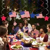 7月4日パーティーの装飾アメリカの独立記念日ぶら下がっているアメリカの旗の装飾国民の日数の供給