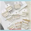 Clips & Barrettes Jewelry Jewelry4Pcs/Set Metal Pearl Clip Pin Barrette Hairpin Hair Aessories For Women Girls Beauty Styling Tools Hairpins