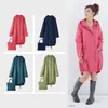 Raincoat Mulheres Moda Ladies Ladies Casaco de Chuva Respirável Capa de Chuva Longas Raincoats Portátil Repelente de Água Repelente Mulheres 210320