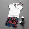 아기 소년 옷 브랜드 2021 여름 아이 의류 세트 T 셔츠 + 바지 정장 스타 인쇄 된 옷 신생아 스포츠 정장