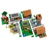 The Big Village Model Bouwstenen met My World Action Figures Bricks Set Gifts Educatief speelgoed voor kinderen X0503