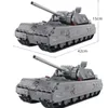 Askeri 2127 adet Alman Panzer VIII Maus Tank Yapı Taşı Ordu Asker Leopar 2 Ana Savaş Tuğla Çocuk Çocuk Oyuncakları Hediyeler Q0624