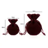 Round Velvet Bag Jewelry Organizer Dustproof Flannel Drawstring Gift Wedding Packing Bags Pouch Accessories 7x9 9x12cm