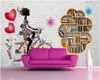 Wallpapers Custom 3D Mural Modern Creative Self Adhesive Wallpaper Fashion White Brick Wall Bookcase TV Background Painting Waterproof
