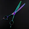 Hair Sax Professional 7 tum Japan Steel Pet Dog Grooming Curved Thinning Barber Hercutting Shears Frisör