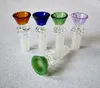 Glasskål Andra Somking Tillbehör 14mm Man Joint Wholesale Multi-Color Bowl för olja DAB Rigs Vattenrör Glas Bong Tobacco Tool