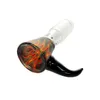 Cool fumar colorido chifre de boi handmade 14mm 18mm interface masculina junção de vidro grosso erva erva tabaco petróleo peruca wag waterpipe hookah bong funil tigela dhl