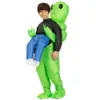 Costumes de mascotteCostume extraterrestre vert gonflable pour enfants Costumes d'Halloween pour filles et garçons
