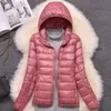 15 couleurs grande taille 5XL 6XL 7XL femmes léger compressible doudoune manteau hiver Portable vêtements d'extérieur 210923