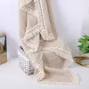 Baby Tassel Swaddling Blankets Newborn Muslin Windscreen Shawl Solid Candy Lace Double Cotton Gauze Cover Kids Fringe Bath Towel Nursery Bedding 19 Colors B7806