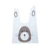 50pcs / lot Cute Rabbit Ear Bags Cookie Plastic Candy Presentväska För Kakor Snack Bakning Paket och Event Party Supplies