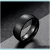 Cluster ringen sieradenmashion matte rvs blauw zwart ring voor mannen klassieke vinger bruiloft band partij mannelijke sieraden geschenken drop levering