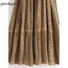 Sexy Spaghetti Strap Vintage Leopard Dress Women Sleeveless Drawstring Waist A-line Casual Sling Long Summer Robe 210430