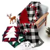 Christmas Trees Infant Baby Boy Girl Grid Knit Blanket Autumn Winter born Quilt Boys Girls Hold 210429