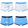 4PC / Pack Boys Boxers Underkläder Söt Dinosaur Print Shorts Teenage Panties Toddler Baby Kläder Bomull Barn Underbyxor 210622