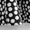 Женщины шикарные моды в горошек Print Midi юбка Урожай эластичная талия с подкладкой женских юбок Faldas Mujer 210521