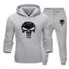 2 pezzi set tucksuit felpa con cappuccio + pantaloni coulisse con cappuccio con cappuccio maschile con cappuccio in esecuzione sportivo uomo skull marchio autunno inverno G1209