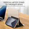 Dikey Laptop Tutucu İşlevli Isı Dağlama Kaymaz Standı Otomatik Azaltmak Uzay Cihazı Standı Ipad Telefon Dizüstü Depolama Braketi