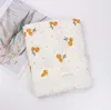 Baby filtar tryckta tofs muslin gasbind mjuk bomull swaddling wrap barn bad handdukar Nursery sängkläder 12 mönster valfri BT6633