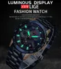 Lige 2021 Nowa Moda Męskie Wodoodporne zegarki ze stali nierdzewnej Top Brand Luxury Sports Chronograf Kwarcowy Zegarek Mężczyźni Relogio Masculino