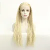 613 Blonde Box Braided Synthetic Lace Front Wig Simulation Human Hair Lace-Frontal Braid Hairstyle Wigs 19423-613