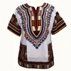 (rápido) est Fashion Design Africano Tradicional Impressão 100% Algodão Dashiki T-shirt para unissex 220224