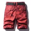 Men Summer Brand Classic Fashion Relaxed Fit Cotton Cargo Shorts Hip Hop Pockets Washed Vintage Denim 210806