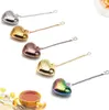 Heart Tea Infuser Stainless Steel 304 Colored Herbal Infusers Wedding Gift Teas Strainer Filter Kitchen Tools SN2550