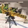 Gold gatling soft raby raby-bulle jouet pistolet hine pneumatique tir silah pour adultes garçons cs combat