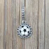 Trendiga smycken gör kit fotboll charms pandora 925 sterling silver anklet armband för tonåringar kvinnor par kedja spacer pärlor halsband hängsmycke bangle eng792018_16