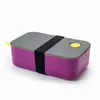 Lunchbox Bento Box Portable Miljövänlig Mat Förvaringsbehållare för barn Studenter Kontorsskola Silikon Täck Mikrovågsugn 210423