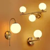 Vägglampa modernt led inomhusmonterad glas lampskärm för korridor trappa armatur säng badrum fåfänga ljus armaturen sconce