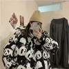 Japonais mignon ours rembourré veste femmes hiver y2k style lâche et plus épais écolière coton tendance manteau 211216