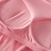 Kobiety Koszulki Buili-in Bra Padded Stretchable Modal Topy Tshirts Z Długim Rękawem Zwykły Seksowny Koreański Wiosna Jesień Sa0067 210623