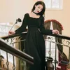 Party Dres Long Elegant Black Lady Evening Korean Fashion High Waist Women's Clothing Autumn 210604