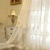 Europe Luxury Pastoral Flower Tulle Curtains Living Room Bottom Lace Window Treatment Bedroom Decoration Sheer Voile Cortinas 35 Curtain & D