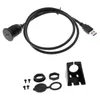 Organizador de automóviles de alta calidad USB3.0 Extensión Flush Mount Cable Dashboard Kit Redondo